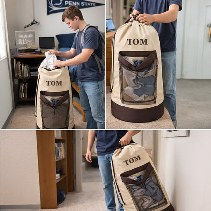 Monogram Laundry Bag Backpack – Personalized Laundry Backpack with Initials