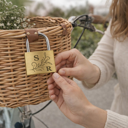 Personalized Gold Memorial Padlock with Custom Engraved Name