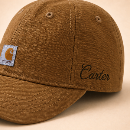 Personalized Carhartt Little Kid Baseball Hat with Embroidered Name – Adjustable Toddler Cap