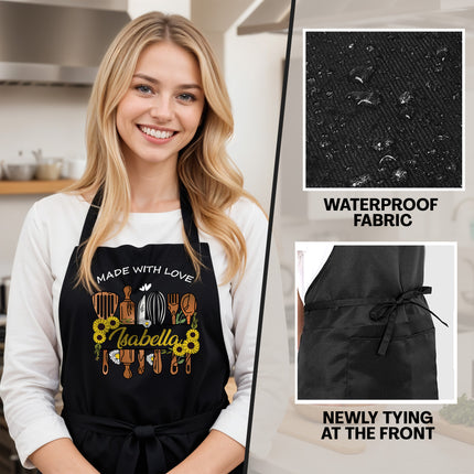 custom apron for mom mothers day gift for mom with name personalized kitchen gifts for mother women wife