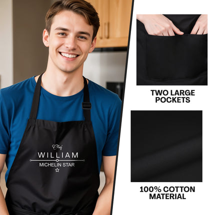 Personalized Kitchen Apron with Custom Name