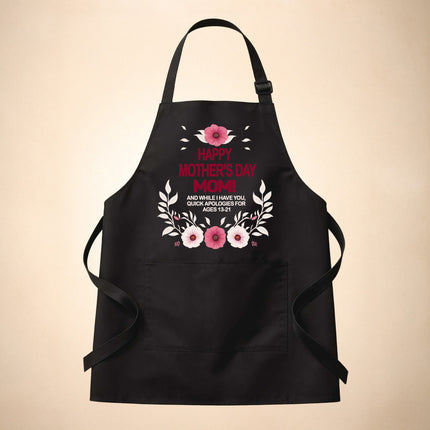 Mother's Day Apron - 2 Pocket Kitchen, Cooking, Painting Apron