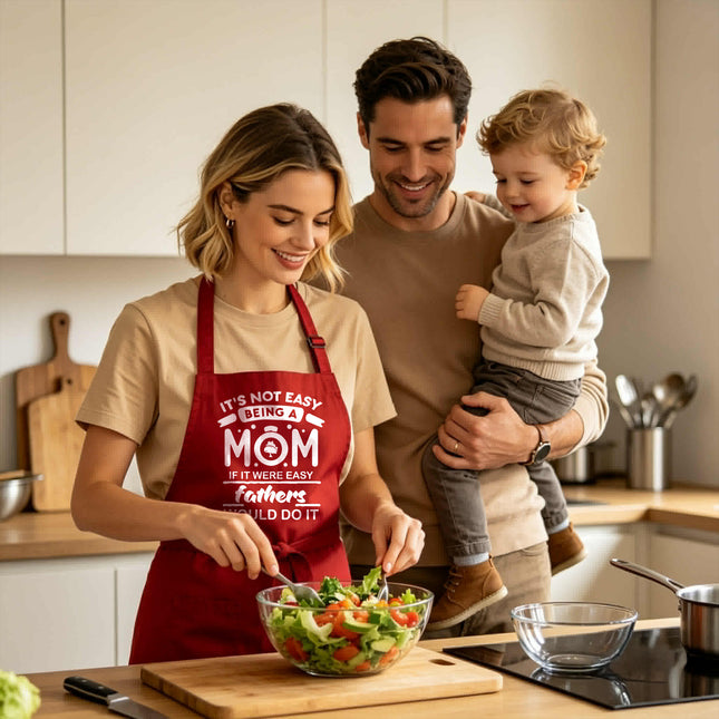 Mother's Day Apron - 2 Pocket Kitchen, Cooking, Painting Apron