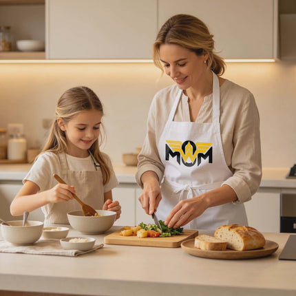 Custom Wonder Mom Kitchen Apron - Personalized Cooking Apron - Wonder Mom