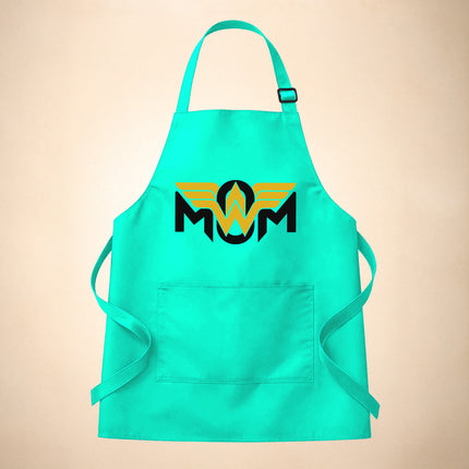 Custom Wonder Mom Kitchen Apron - Personalized Cooking Apron - Wonder Mom