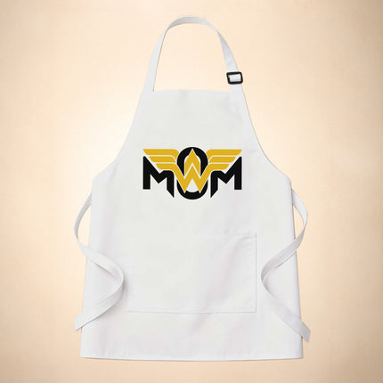 Custom Wonder Mom Kitchen Apron - Personalized Cooking Apron - Wonder Mom