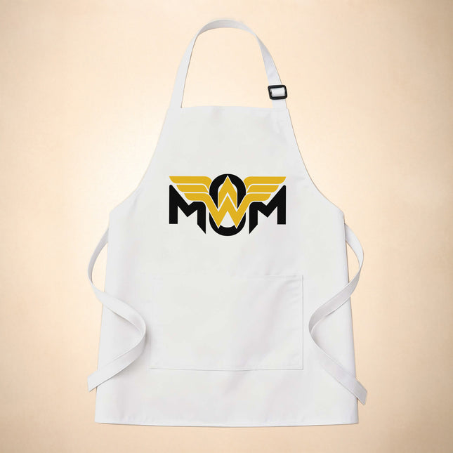 Custom Wonder Mom Kitchen Apron - Personalized Cooking Apron - Wonder Mom