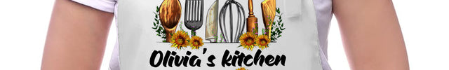Custom Apron with Name - Mother's Day Gift for Baker -Personalized Kitchen Cooking