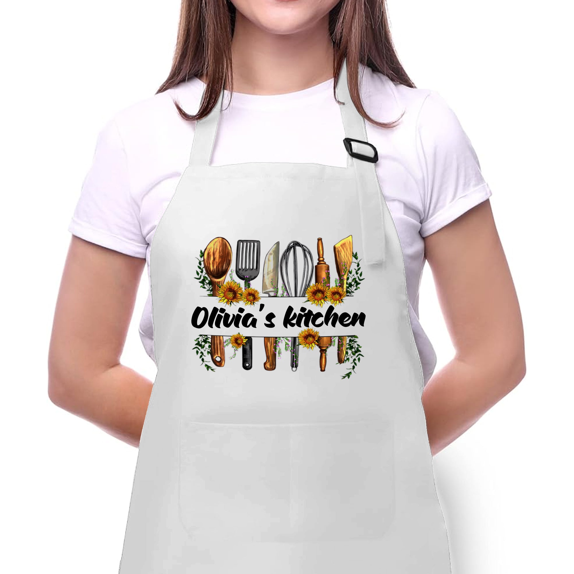 Custom Apron with Name - Mother's Day Gift for Baker -Personalized Kitchen Cooking