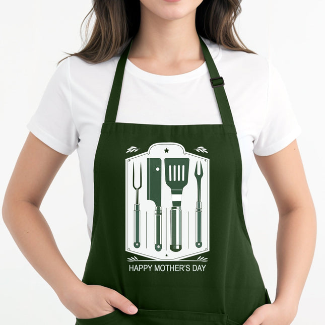 Personalized Green Kitchen Apron