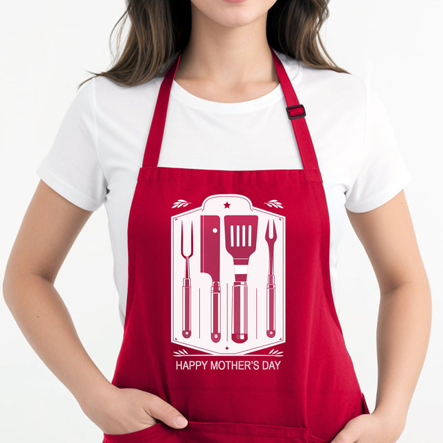 Personalized Red Kitchen Apron