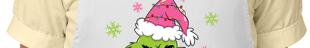 Personalized Kids Apron for Kitchen with Name - Grinch