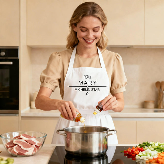 Personalized Kitchen Apron with Custom Name