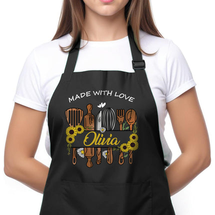 custom apron for mom mothers day gift for mom with name personalized kitchen gifts for mother women wife