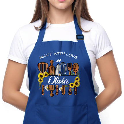custom apron for mom mothers day gift for mom with name personalized kitchen gifts for mother women wife
