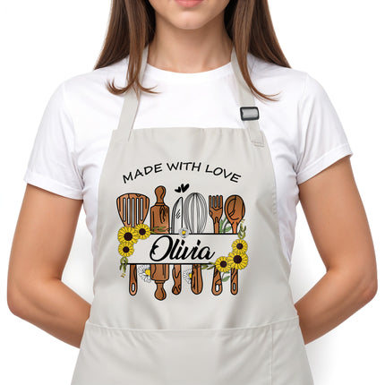 custom apron for mom mothers day gift for mom with name personalized kitchen gifts for mother women wife