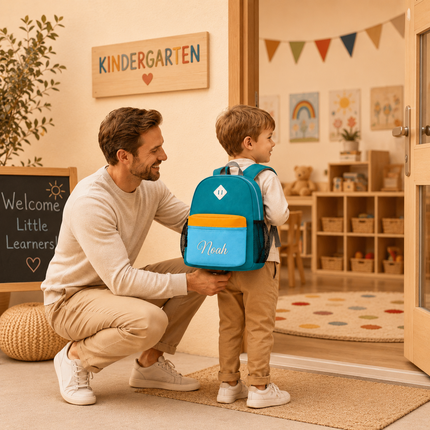 Personalized Toddler Backpack for Boys 2-4 – Custom Name Preschool & Kindergarten Mini Backpack