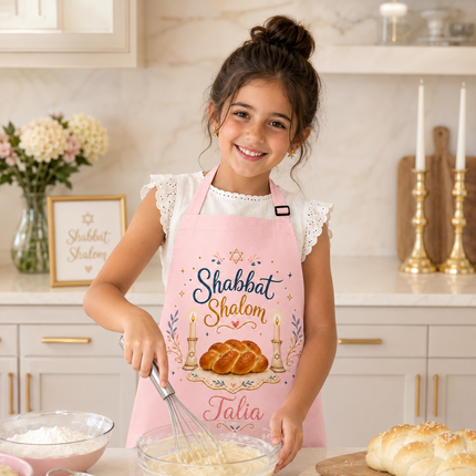 Personalized Judaica Kids Apron for Kitchen with Name