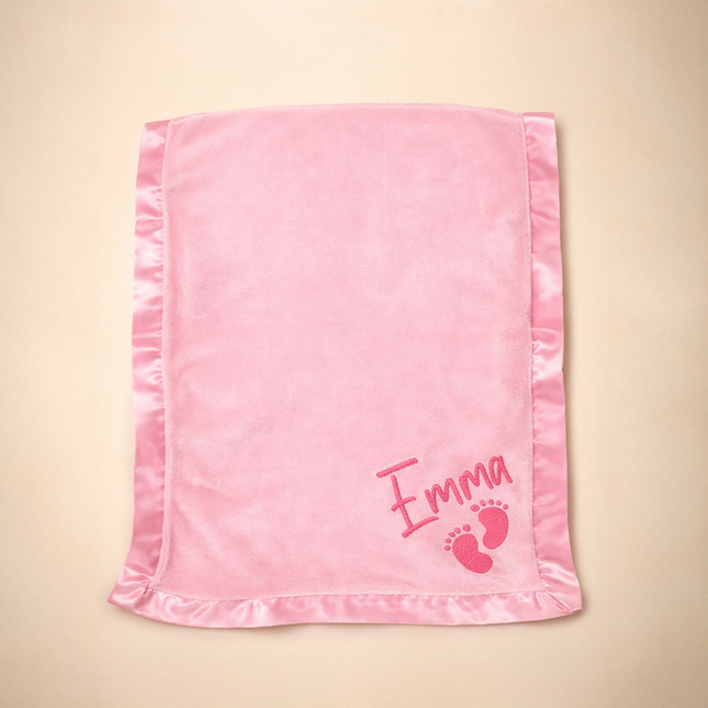 Personalized Baby Blanket with Embroidered Name