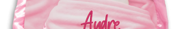 Personalized Baby Blanket with Embroidered Name  - Pink