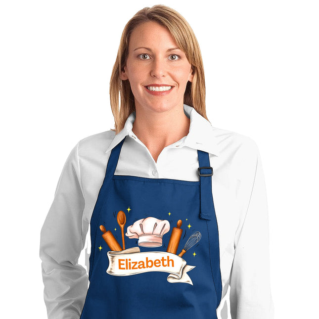 Personalized Unisex Navy Baking Apron