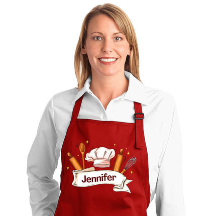 Personalized Unisex Green Baking Apron