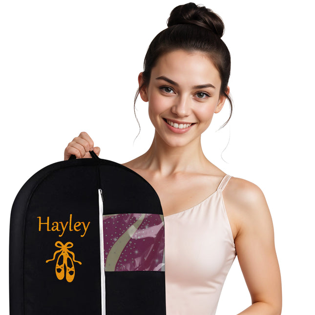 Embroidered Ballet Dancer Breathable Black Custom Bags