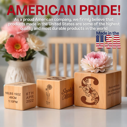 Birth Flower Wood Blocks