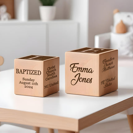 Personalized Baby Baptism Wood Block