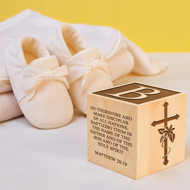 Personalized Baby Baptism Wood Block