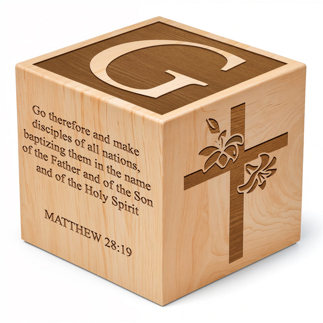Personalized Baby Baptism Wood Block