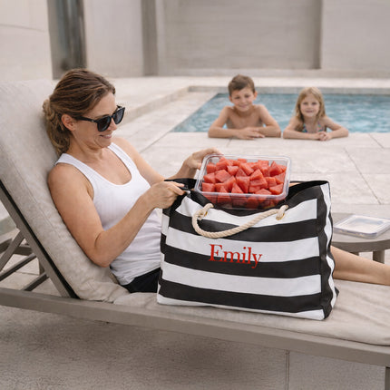 Personalized Waterproof Zipper Beach Bag for Women