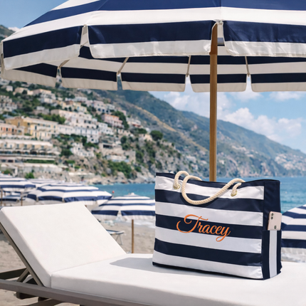 Personalized Waterproof Zipper Beach Bag for Women