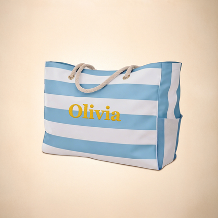 Personalized Waterproof Zipper Beach Bag for Women