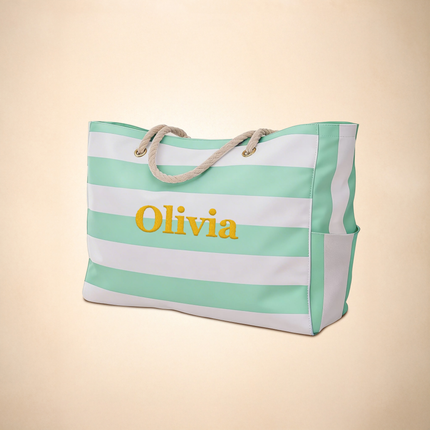 Personalized Waterproof Zipper Beach Bag for Women