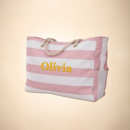Personalized Waterproof Zipper Beach Bag for Women