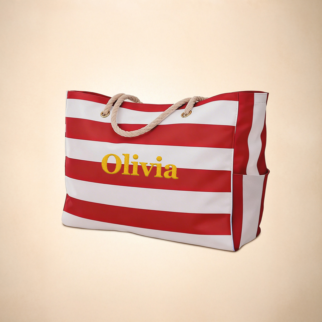 Personalized Waterproof Zipper Beach Bag for Women