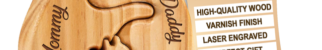 Personalized Wooden Family Bear Puzzle with Name