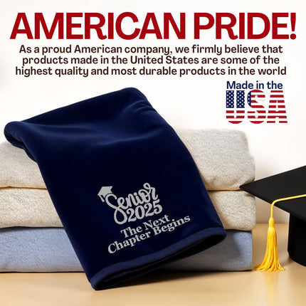 Custom Fleece Throw Blanket for Graduation