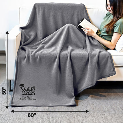 Custom Fleece Throw Blanket for Graduation