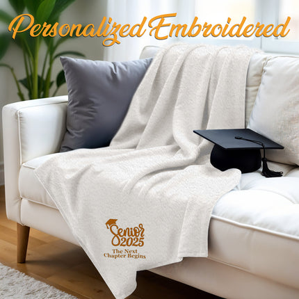 Custom Fleece Throw Blanket for Graduation