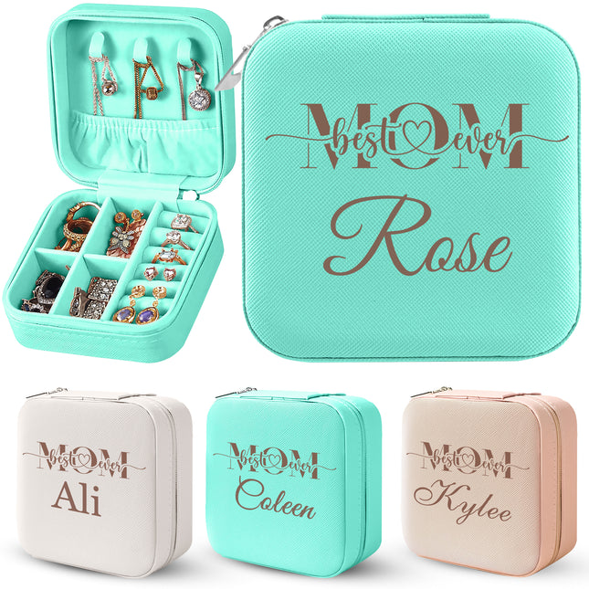 Personalized Blue Jewelry Box with Name