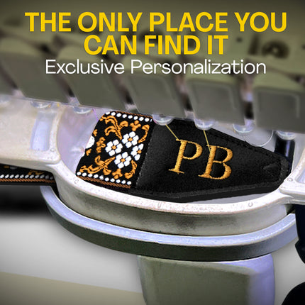 Personalized Embroidered Brown White Flower Camera Strap - Camera Strap for SLR/ DSLR