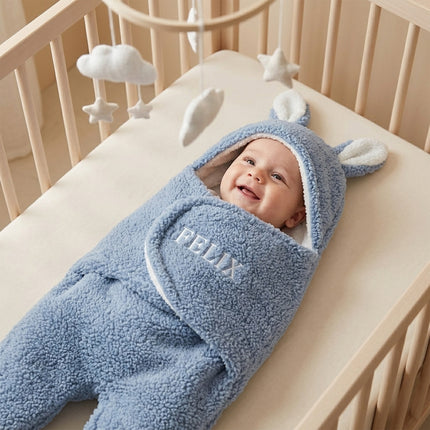 Personalized Bunny Baby Swaddle Blanket