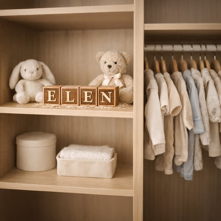 Custom Wood Name Blocks, Engraved Baby Name Sign