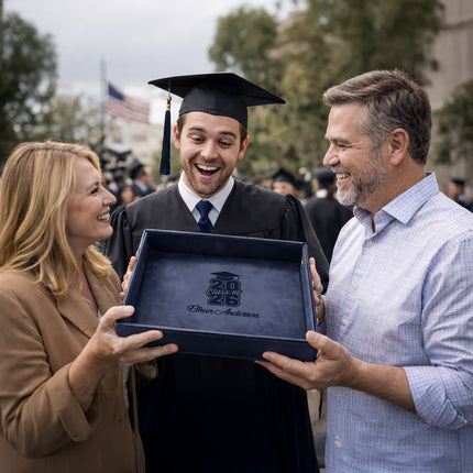 Personalized Graduation Valet Tray – Engraved Leather
