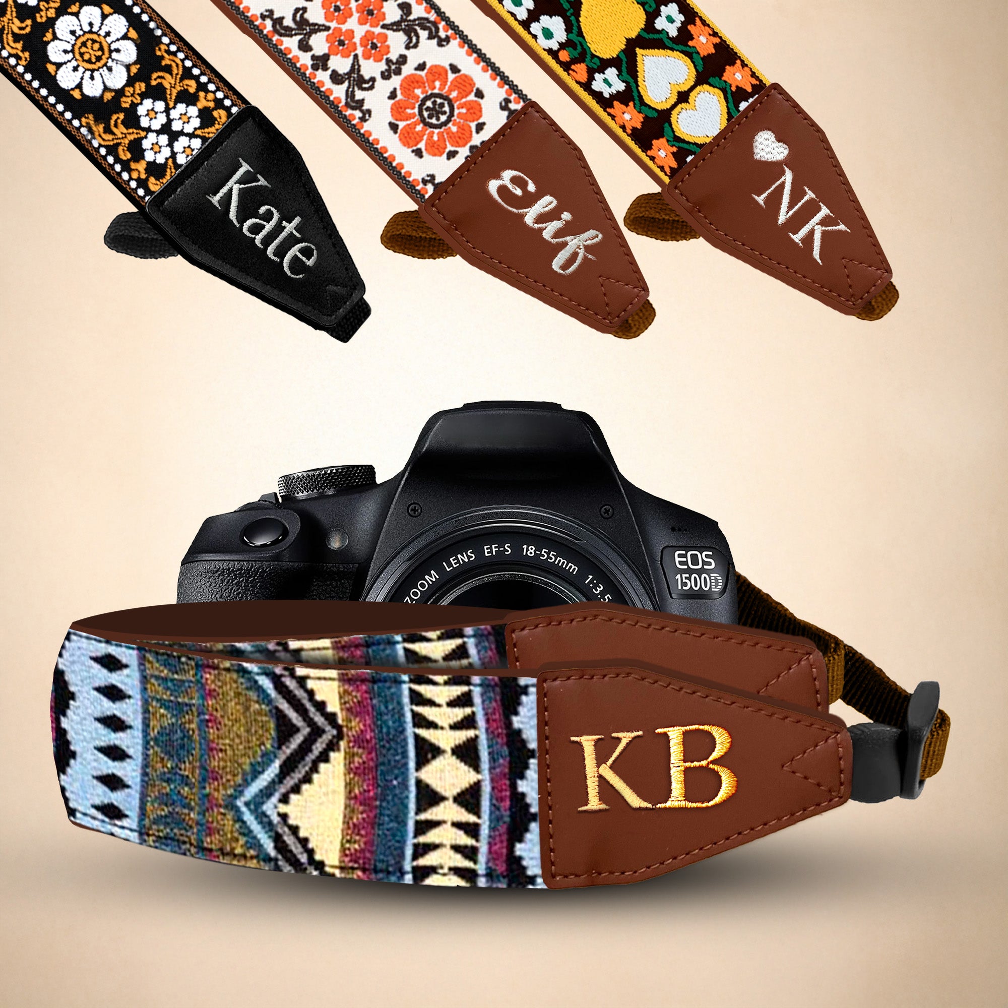 Personalized Embroidered Camera Strap - Camera Strap for SLR/ DSLR, Br ...