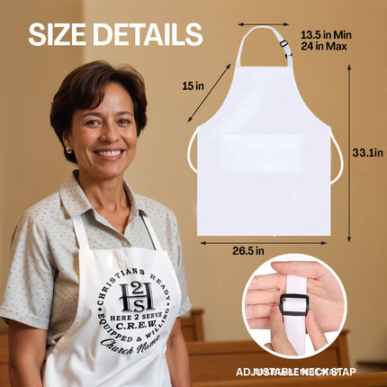 Custom Christian Aprons for Women & Men