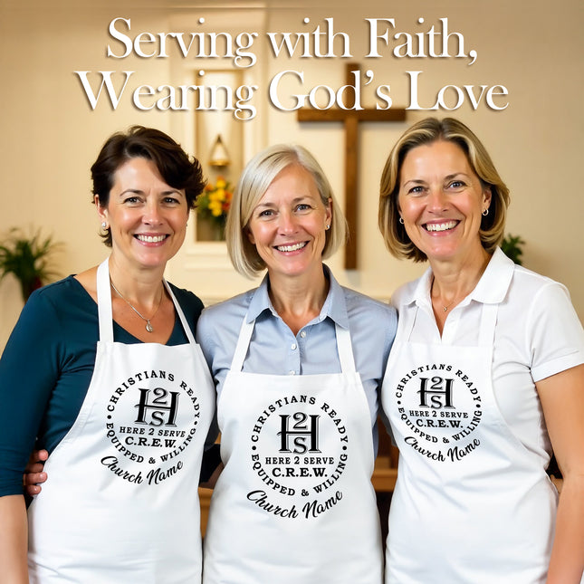 Custom Christian Aprons for Women & Men