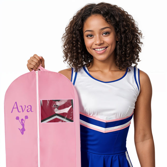 Personalized Cheer Uniform Garment Bag 54"  - Pink